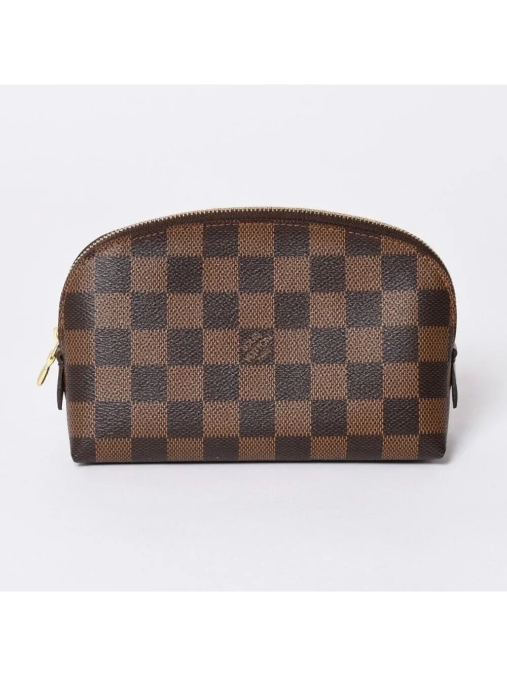 Louis Vuitton Pochette Dami Canvas Leather Ebene Handbag